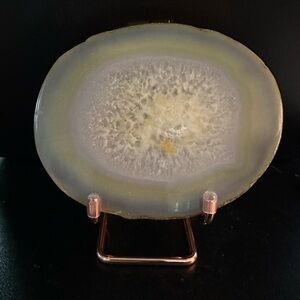 Yellow Dragon Vein Agate Slice -12.5oz -5.25x4.25